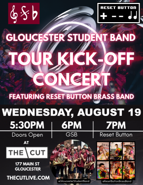 Gloucester Student Band with Reset Button at The Cut - Event poster
